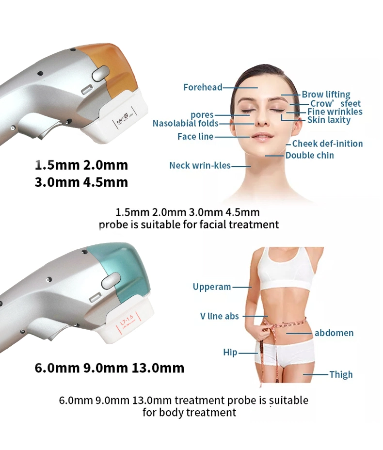 Professional Skin Tightening Focused Ultrasound Hifu 3D 4D 7D 9d Facial Y Corporal 7D Hifu Face Machine