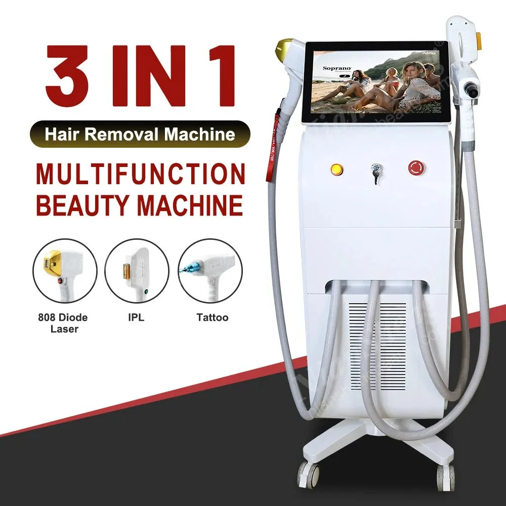 Skin Ice Cooling Diode Laser IPL Laser Hair Removal YAG Laser SPA Use Tattoo Removal 808nm Diode Laser Beauty Salon Beauty Equipment Laser