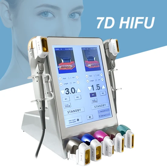 Estiramiento profesional de la piel Ultrasonido enfocado Hifu 3D 4D 7D 9d Facial Y Corporal 7D Hifu Face Machine