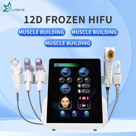 7D Hifu Machine 2D 3D 4D 2mm Smas 3 Hifu Dispositivo antienvejecimiento Estiramiento de la piel Apriete 7 cartuchos Corea 7D Machine