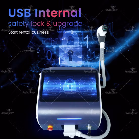 FDA CE titanio 808nm 810nm 755nm 1064nm tres longitudes de onda indoloro portátil diodo láser depilación equipo de belleza dispositivo máquina láser