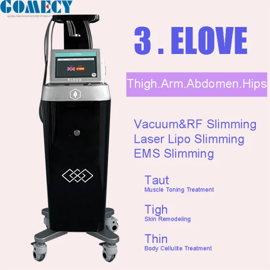 4 en 1 Vacío RF 100kpa EMS Sistema de adelgazamiento Eliminación de grasa Contorno corporal Lipolaser Pérdida de peso Máquina de belleza EMS